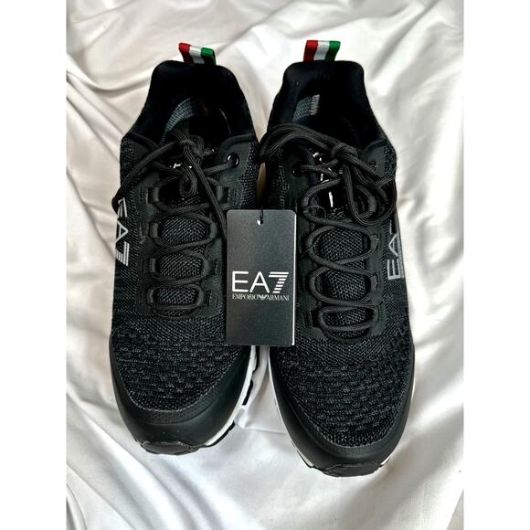 Emporio Armani Ea7 Crusher Distance Trainers Sneakers Mens Black 8 - Picture 5 of 16